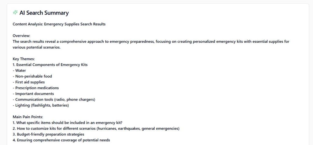 ai search summary