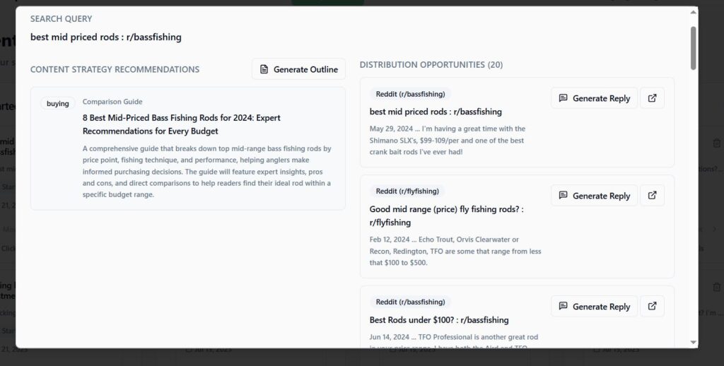 content recommendations