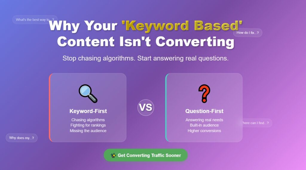 Question vs Keywords