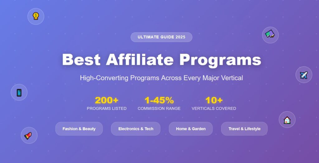 best affiliate programs by vertical
