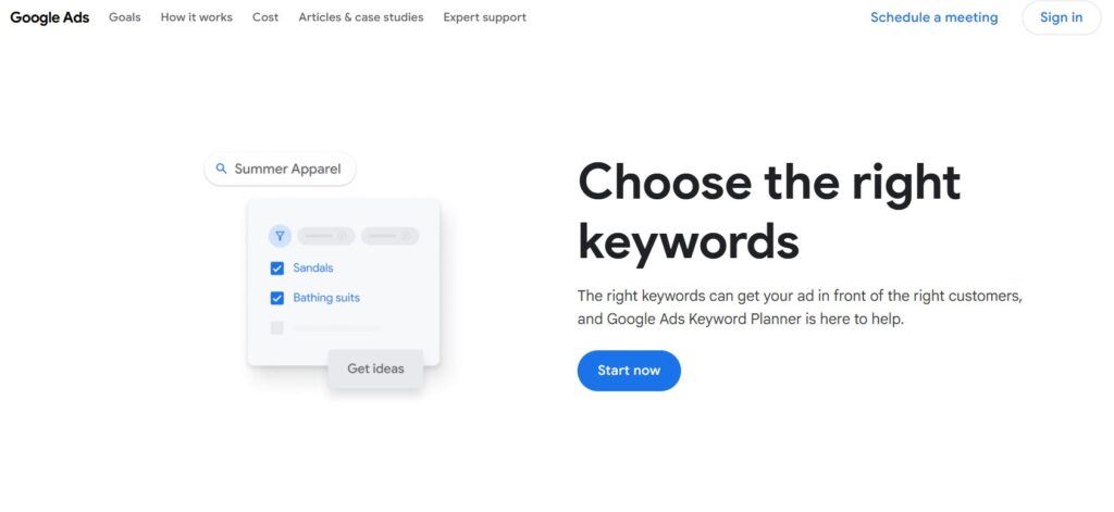 keyword planner